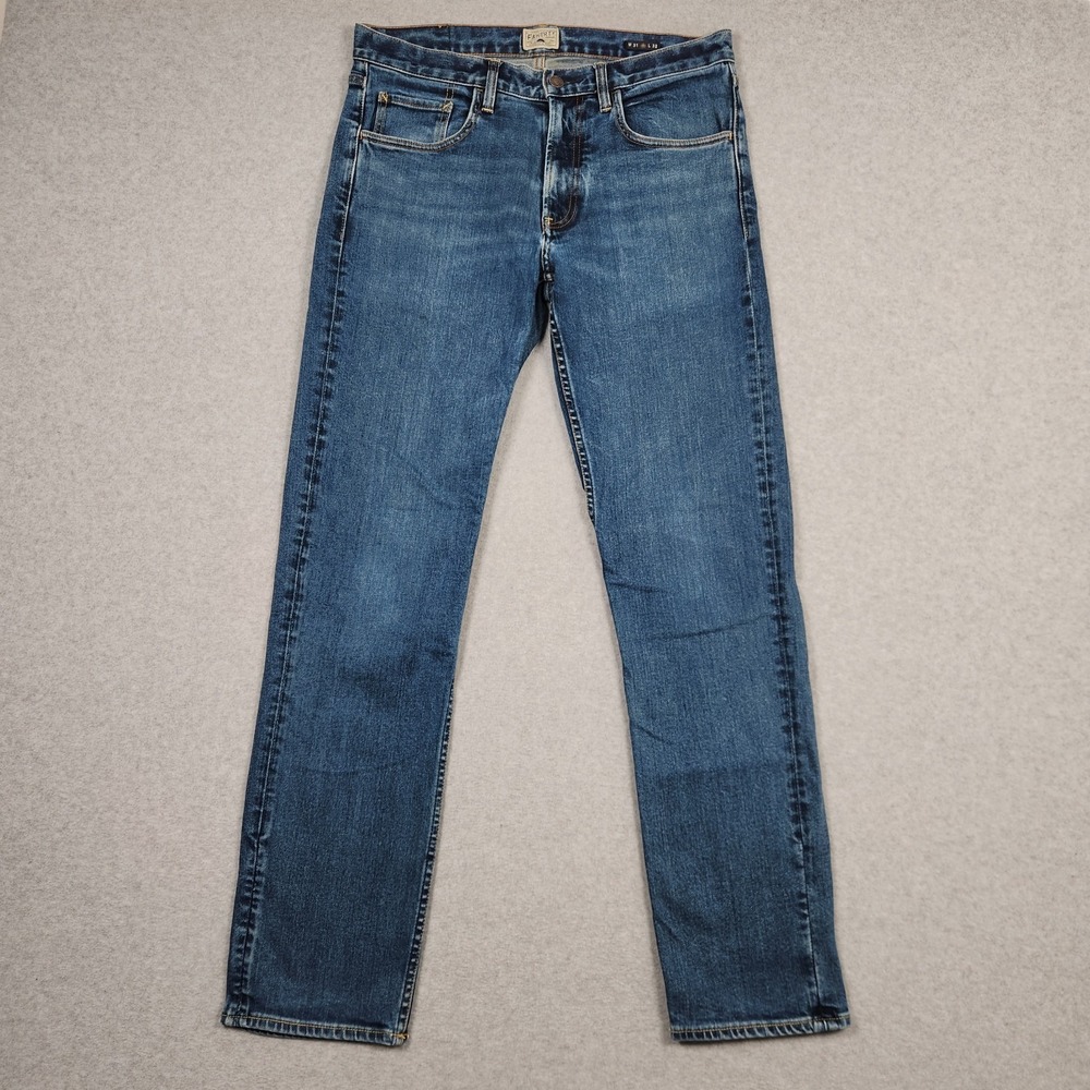 Faherty Jeans 31x32 (Actual 32x32) Blue Feel Good Denim 5 Pocket Special Weave